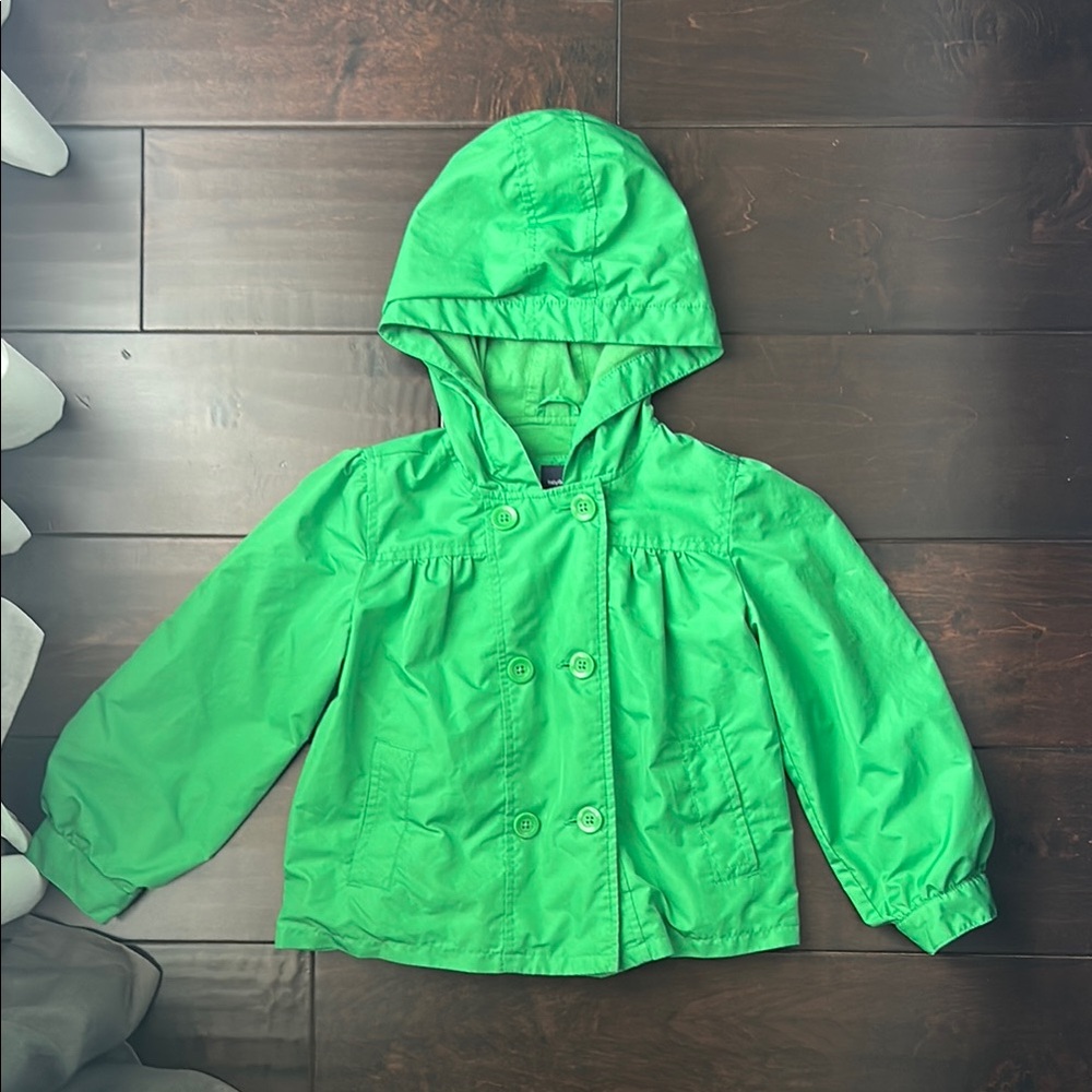 Gap Double Breasted Beautiful Girls Green Spring Fall Coat Raincoat 5T